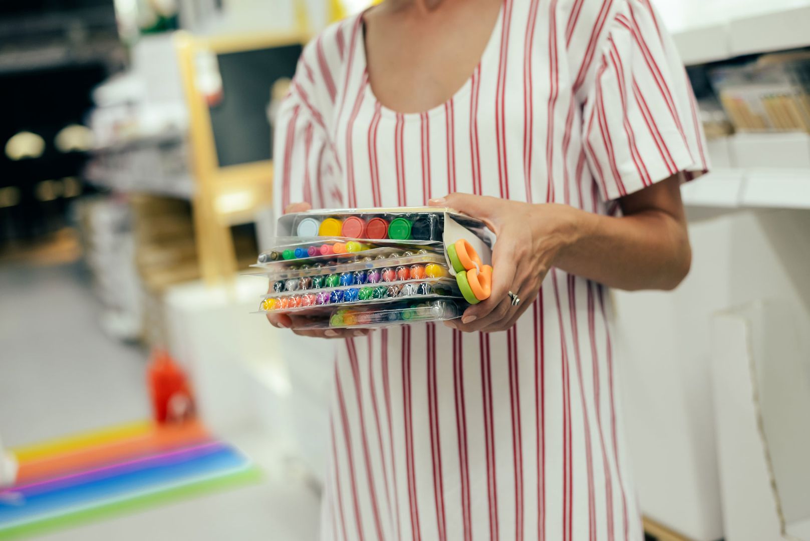 Fachhandel mit verschiedenen Farben